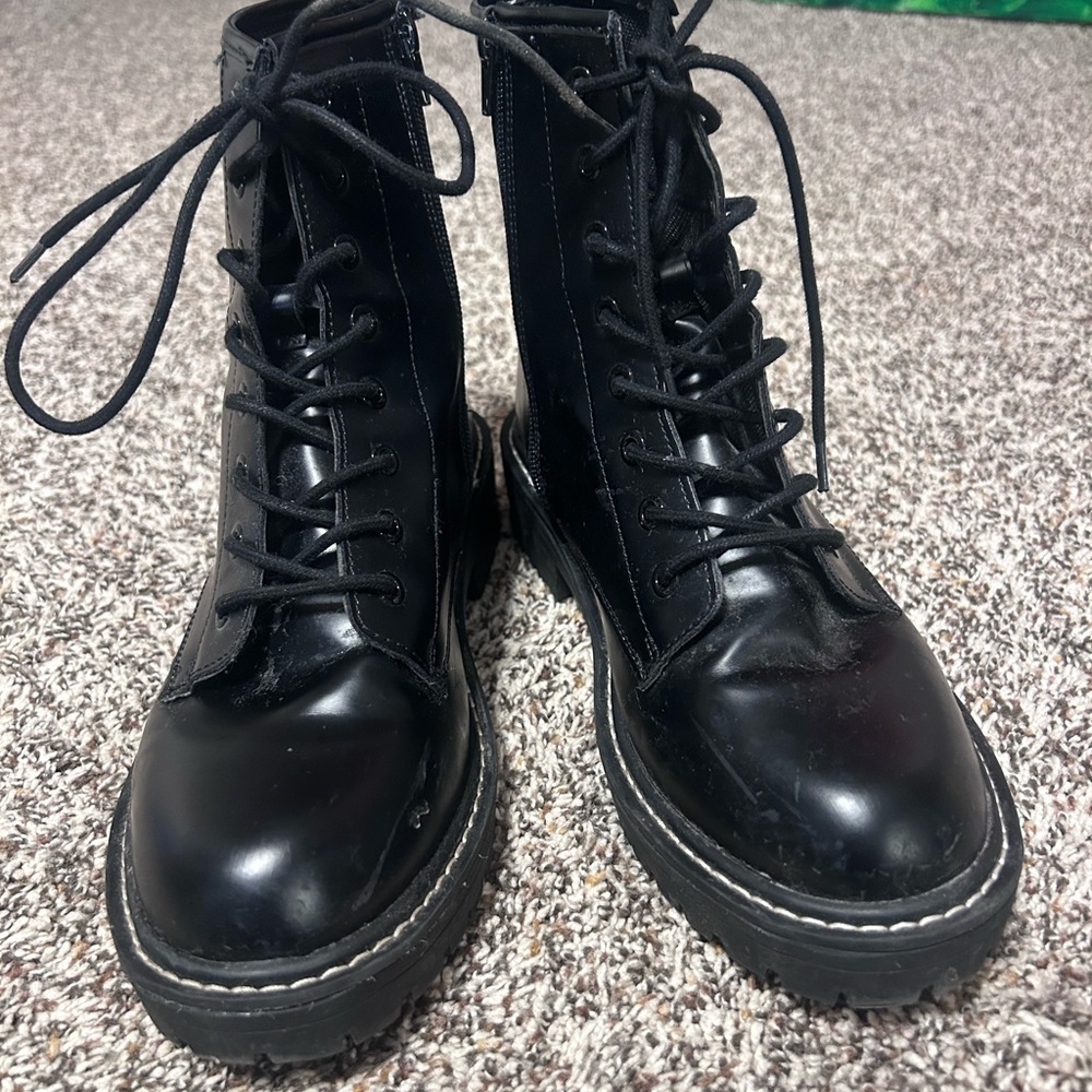 Forever 21 Black Combat Boots